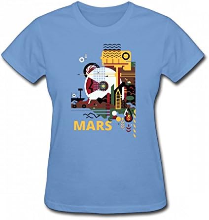 LNZUYD Visions Of The Mars Tshirt Popular Print Cotton Women Tee Sky