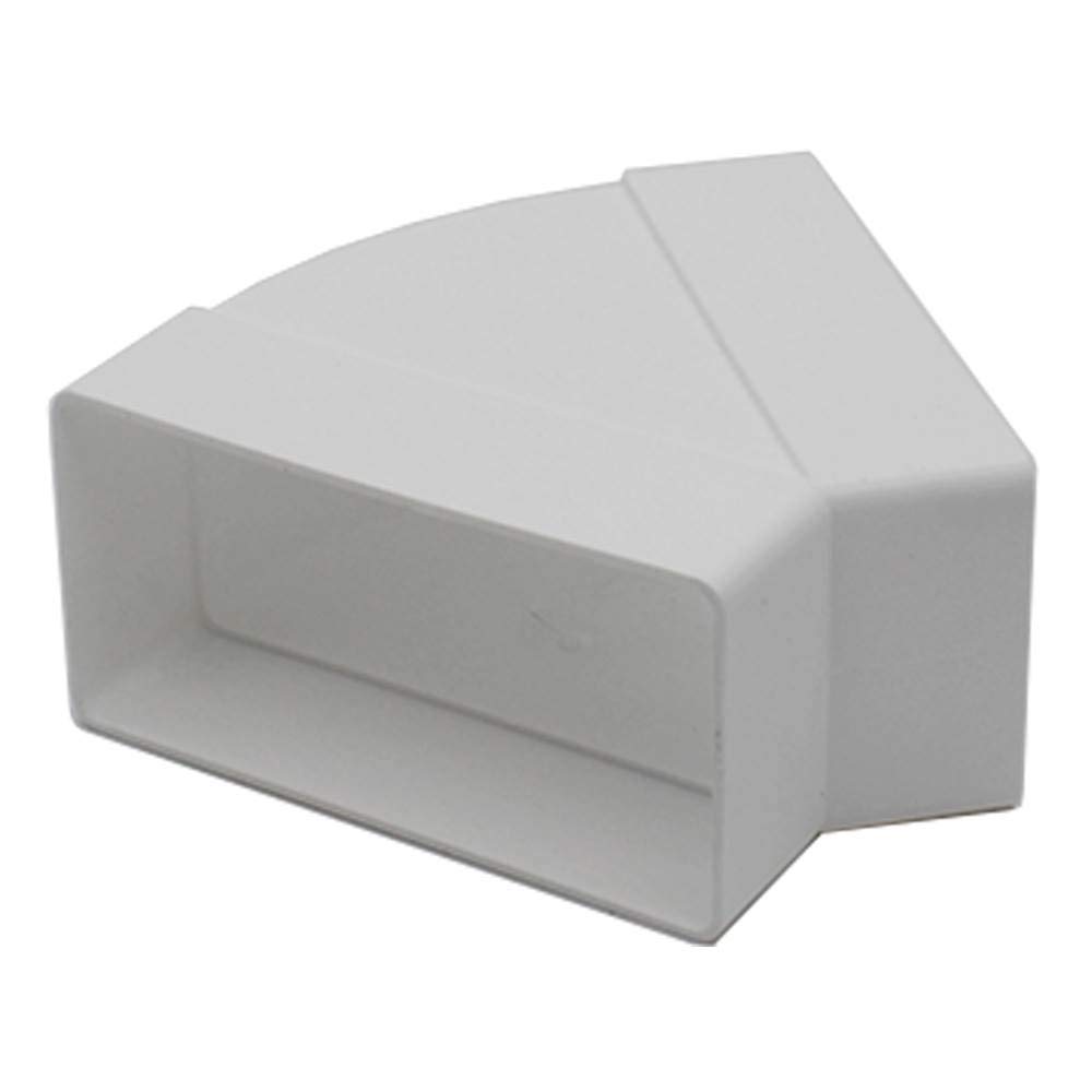 Kair 45 Degree Horizontal Elbow Bend 110mm x 54mm - 4 x 2 inch Rectangular Plastic Ducting Adaptor — image 1