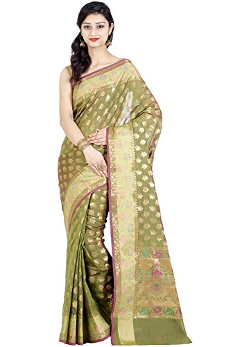 Chandrakala Women's Cotton Silk Banarasi Saree with Unstitched Blousepiece - Image 15
