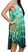 Sakkas 15803 - Nora Sleeveless Embroidered Short Tie Dye Caftan Dress/Cover up - Green - OS