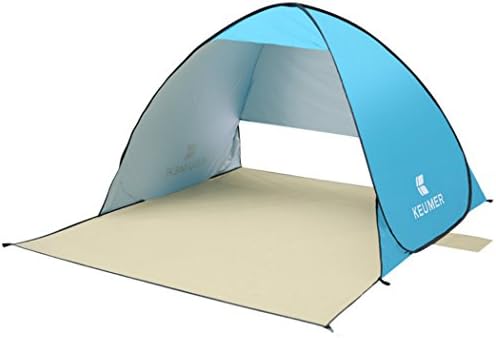 Beach Tent Pop Up Open 1-2person Quick Automatic Opening 90% UV-Protective Waterproof For Camping Garden Fishing (blue)