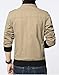 KIWEN Men's Cotton Slim Fit Outwear Coat Jacket(Khaki,S Size)