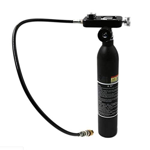 HPDAVV Paintball Scuba,DIN Valve Scuba Adapter,4500psi PCP Paintball HPA Tank Fill Station,Stainless Air Fill Whip (24 inch Stainless Steel)