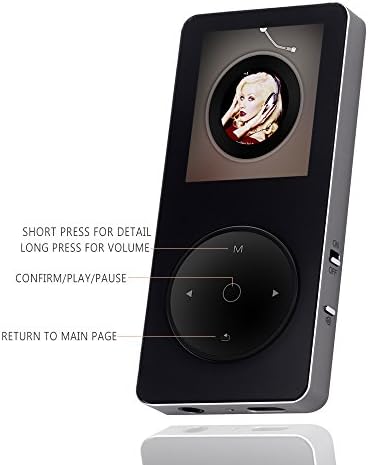 Wyne Technology 8GB MP3 MP4 Player with Assorted Micro SD Slot Fashion Durable Portable Music Player Energy Saving FM Radio Turner Video Player Photo Viewer Voice Recorder