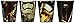 Silver Buffalo SE031SB1 Disney Star Wars Episode 7 Villain Poster Clear Full Wrap Mini Glass Set, 1 oz, Multicolor