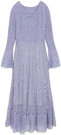 Amazon Co Jp Lily Brown リリーブラウン フワフワ透かし編みニットワンピース Lwno5070 レディース 秋冬 ロング ドレス 服 ファッション小物