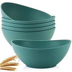 Homienly Salad Bowls 6PC Wheat Straw Bowls - 65oz