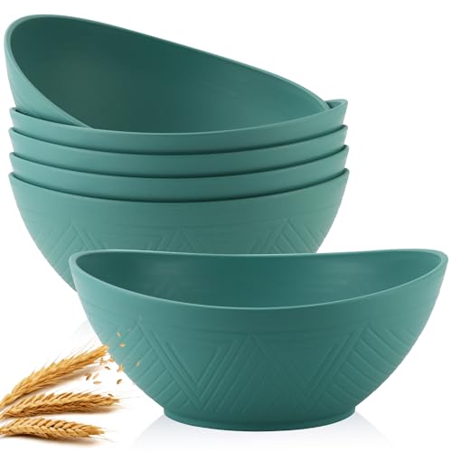 Homienly Salad Bowls 6PC Wheat Straw Bowls - 65oz