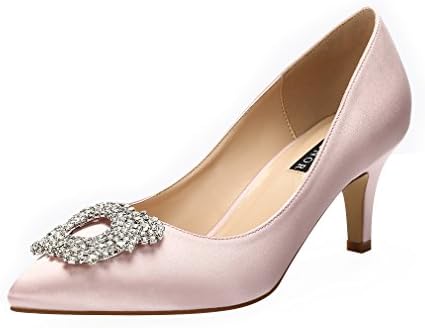 blush pink wedding shoes low heel