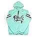 Women's Chic Drawstring Loose Striped Long Sleeve Pink Hoodies Sweatshirt