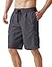 TSLA Men's 11 Inches Swimtrunks Quick Dry Water Beach, Solid(msb01) - Dark Grey, Medium.