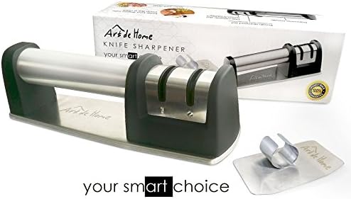 Kitchen Knife Sharpener - Kitchen Gifts for Women and Men - Blade Sharpener - Gifts for Kitchen - Stainless Steel Knife Sharpener - Ceramic and Diamond Knife Sharpener - Kitchen Gift Ideas for Women