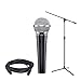 Shure SM58 Vocal Microphone with Microphone Stand and Cable
