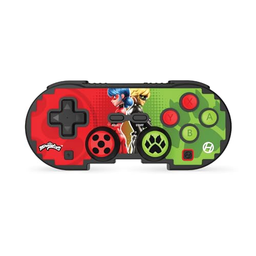 Hyperkin ピクセルアートBluetoothワイヤレスゲームコントローラー|レトロ調×特別デザイン×ターボ機能 公式ミラキュラス 【レディバグ&シャノワール】|Nintendo Switch、Switch2、Windows、Mac、Android、iOS対応