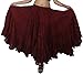 Wevez Women’s 12 Yards American Belly Dance 4 Tiered Long Cotton Skirt (Maroon)