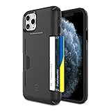 PATCHWORKS [2019] for iPhone 11 Pro Max, Military Grade Certified Anti-Slip Dual Layer Protection Impact Resistant Up to 3 Cards Slot [Level Wallet Series], Black