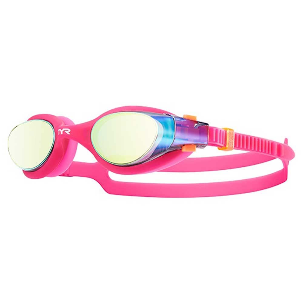TYR Women Vesi Femme Mirrored Low Profile Swimming Goggles - Gold/Pink/Pink, Small