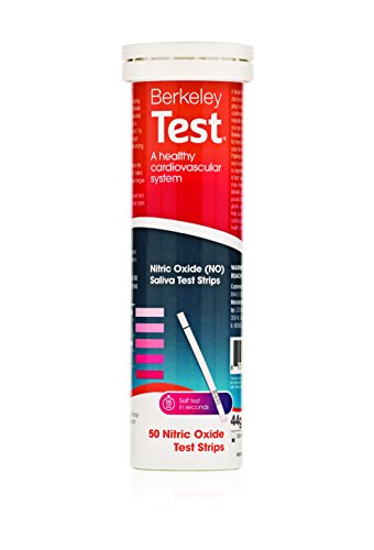 Berkeley Test Nitric Oxide Saliva Test Strips | Disposable & Non-Invasive | Nitrite Indicator | Indicates Nitric Oxide Levels For Health & Fitness (50 pack)
