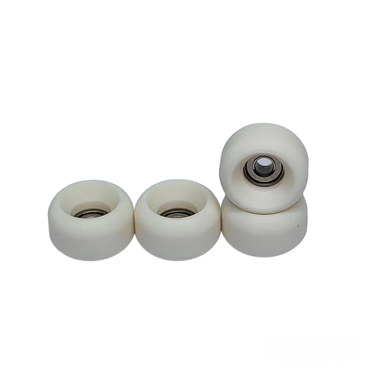LEEFAI Pro Fingerboard Wheels 65d Urethane Off White Bearing Wheel -Outdoor and Indoor Fngerboarding Wheel - Size 7.8 * 4.5mm