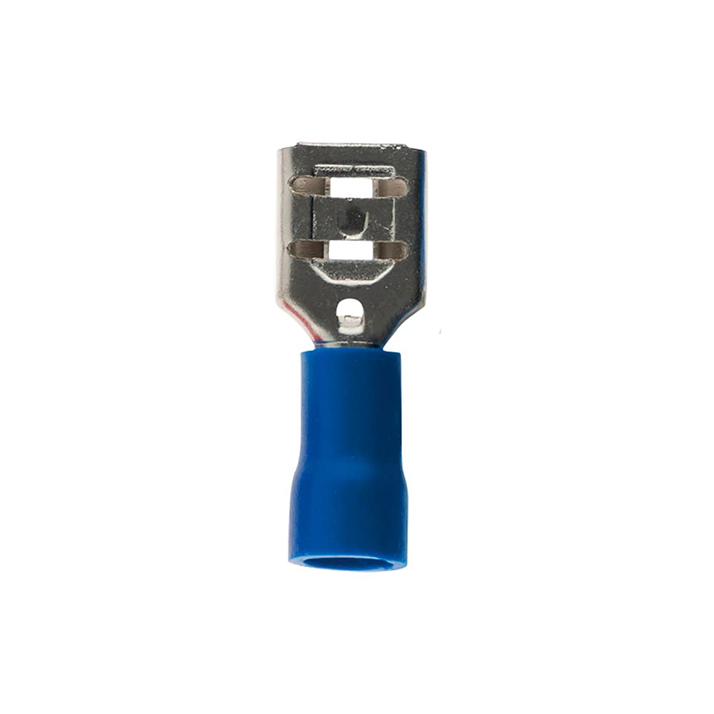 10 x 6.3mm Blue Female Clip Terminals