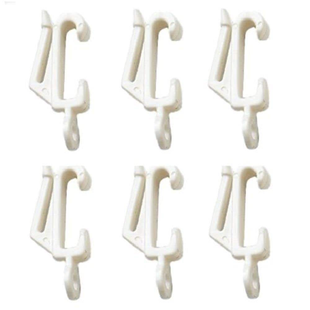 Merriway BH03640 (15 Pcs) Curtain Track Rail Gliders Hooks To Fit White Harrison Drape Track - Pack of 15 Pieces