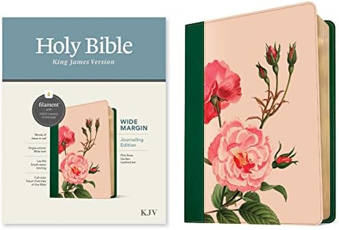 KJV Wide Margin Bible, Filament Enabled (LeatherLike, Pink Rose