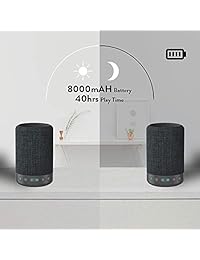 1Mii A03 Altavoz inalámbrico Bluetooth de largo alcance, altavoz portátil con modo de música y voz, altavoces de sonido envolvente de 10 W 3600, tiempo de reproducción de 40 h, AUX-in (negro)