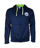 Manchester City Hoodie Zip Up Fleece Lining Sweatshirt Jacket Light Weight