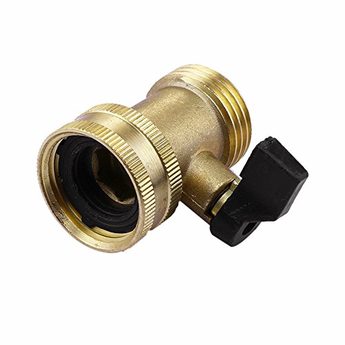 2 Pcs 03V Heavy Duty 3/4 Hose Valve Brass Hose Quick Connect with Shut Off Garden Hose Connector to Control Water Flow