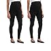 RUMOR HAS IT 2 Pack Maternity Over The Belly Super Soft Support Leggings (X Large, Black (2 Pack))
