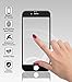 Glass Screen Protector for iPhone 7 and 6 (4.7”) Edge-to-Edge Perfect Fit Tempered Glass with Curved Edges Maximum Scratch Impact and drop protection 9H Strength Clear Ballistic Glass Black