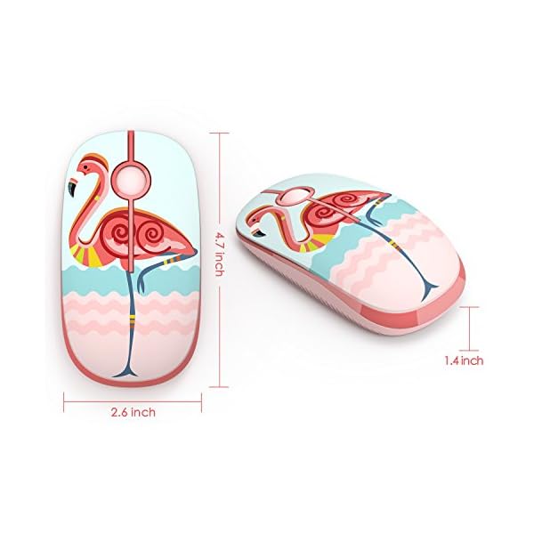 Wireless-Mouse-Jelly-Comb-MS001-24G-Computer-Mice-with-Nano-Receiver-for-PCDesktopLaptop-with-USB-ports-and-WindowsMacLinux-Silent-Smooth-Basic-Design-Flamingo Wireless Mouse, Jelly Comb MS001 2.4G Computer Mice with Nano Receiver for PC/Desktop/Laptop (with USB ports) and…
