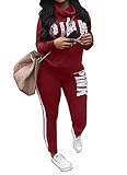 Tracksuit Sets For Women Cowl Neck 2 Piece Long Sleeve Letter Print Jogger Plus Size Sweatpants