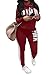 Tracksuit Sets For Women Cowl Neck 2 Piece Long Sleeve Letter Print Jogger Plus Size Sweatpants