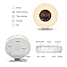 Sunrise Alarm Clock - Joyful Heart Best Wake Up Light with 7 Colors Changing, FM Radio, Touch Control, Snooze Function and Sunrise Simulator Alarm Clock for Bedside, Adults and Kids