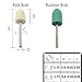Bullet Face 14Pcs Mandrel Mounted White Conical Felt and Rubber Point Polishing Buffing Tool