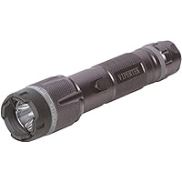 VIPERTEK VTS-T03 - Aluminum Series 59 Billion Heavy Duty Stun Gun - Rechargeable with LED Tactical Flashlight, Gunmetal Gray