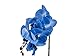 Imiee Phaleanopsis Arrangement with Vase Decorative Artificial Orchid Flower Bonsai (Blue)