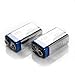 EBL 600mAh 9 Volt Li-ion Rechargeable 9V Batteries Lithium-ion, 2 Pack