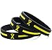 Inkstone Yellow Awareness Ribbon Silicone Wristbands (12-Pack) - Wholesale Bulk Pack of 1 Dozen Awareness Bracelets for Unisex Adults