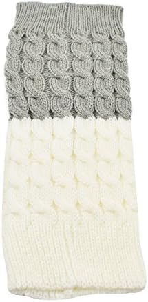 Absolutely Perfect Short and Long Leg Warmers for Women Crochet Boot Socks A Light Grey White