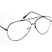Cyxus Aviator Glasses Stylish Blue Light Blocking Eyeglasses Computer Eyewear Anti Eyestrain Metal Frame Clear Lens Black
