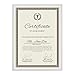 SnapeZo Certificate Frame 8.5x11 Inches, Silver 0.6 Inch Aluminum Profile, Front-Loading Snap Frame, Wall Mounting, Super-Slim Series