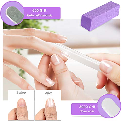 UMIKU Nail Polish Remover Tools Kit 11 Types Nail Files Nail Buffers