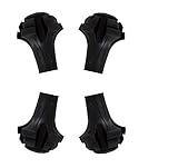 Four Pack of Extra Durable Rubber Replacement Tips (Replacement Feet / Paws / Ferrules / Caps) for Trekking Poles - Fits Most Hiking and Walking Poles - Choice of Styles