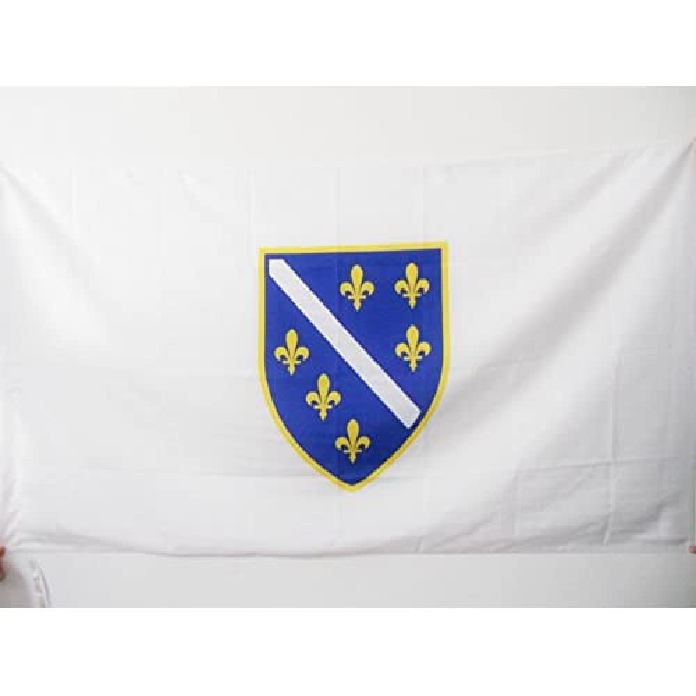 AZ FLAG - Bosnia and Herzegovina 1992-1998 Flag - 3x5 Ft - old Bosnian Banner with Sleeve - 100% Polyester - Fade Resistant - Vivid Colors - 3' x 5' Feet - 150x90 Cm