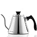 Montichef Verezzi Pour Over Gooseneck Drip Kettle for Coffee and Tea - Italian Design 1l Stainless Steel Stovetop Hand Brewer Pot - High Precision Spout Water Flow and Increased Temperature Stability