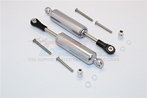 Traxxas TRX-4 Trail Defender Crawler Upgrade Parts Aluminum Front/Rear Internal Shocks - 1Pr Set Gray Silver