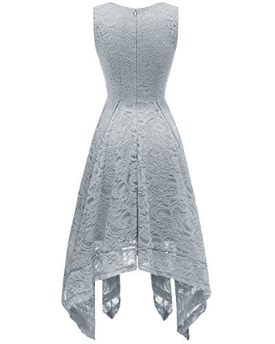 image for Bridesmay Women's Elegant V-Neck Sleeveless Asymmetrical Handkerchief 