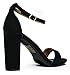 Strappy Chunky Block High Heel - Formal, Wedding, Party Simple Classic Pump - Shirley by J.Adams,Black,9 B(M) US